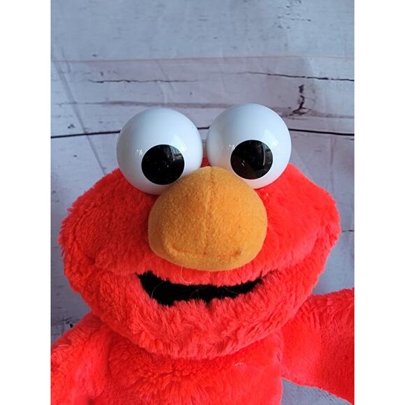 Elmo Tyco Sesame Street Hand Puppet Plush 9inch Stuffed Animal Toy - Picture 2 of 5